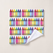 Rainbow Crayons School Art Teacher Colour Pride Bad Handdoek (Wasdoekje)