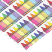 Rainbow Crayons School Art Teacher Colour Pride Tafelkleed (Gekanteld)