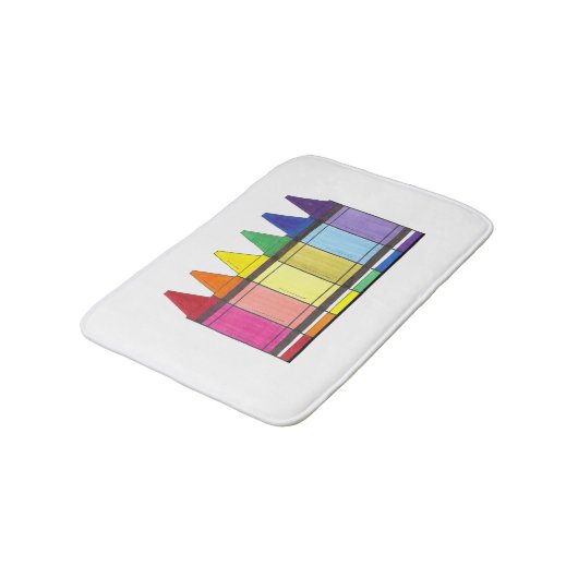 Rainbow Crayons School-leraar kunst levert prijs o Badmat (Gekanteld)