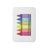 Rainbow Crayons School-leraar kunst levert prijs o Badmat (Voorkant Verticaal)