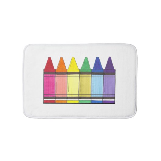 Rainbow Crayons School-leraar kunst levert prijs o Badmat (Voorkant)