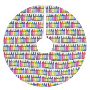 Rainbow Crayons School-leraar kunst levert prijs o Kerstboom Rok