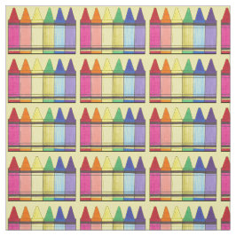 Rainbow Crayons School Teacher Art Supply Class Stof