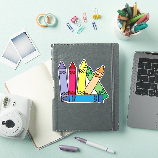 Rainbow Crayons Sticker (iPad Cover)