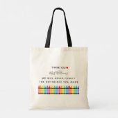 Rainbow Crayons Teacher Appreciation Canvas tas (Achterkant)