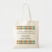 Rainbow Crayons Teacher Appreciation Canvas tas (Voorkant)