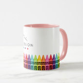 Rainbow Crayons werpt de grootste leerkoffie Mok (Voorkant rechts)