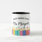 Rainbow Crayons werpt de grootste Mok voor leerkof (Midden)