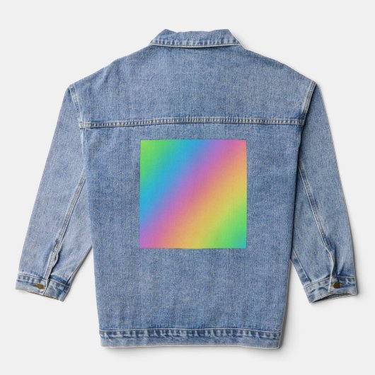 Rainbow "Creatieve Type" Vrouwen Denim Jacket (Achterkant)
