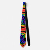 Rainbow Crescent Colors Abstract Pattern Stropdas (Voorkant)
