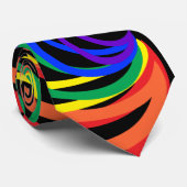 Rainbow Crescent Colors Abstract Pattern Stropdas (Opgerold)