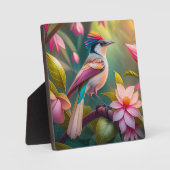 Rainbow Crested Jay Fantasy Bird Fotoplaat (Voorkant)