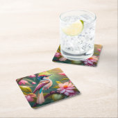 Rainbow Crested Jay Fantasy Bird Kartonnen Onderzetters (Insitu)