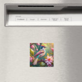 Rainbow Crested Jay Fantasy Bird Magneet (Insitu (Vaatwasser))