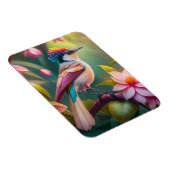 Rainbow Crested Jay Fantasy Bird Magneet (Rechterzijde)