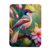 Rainbow Crested Jay Fantasy Bird Magneet (Verticaal)