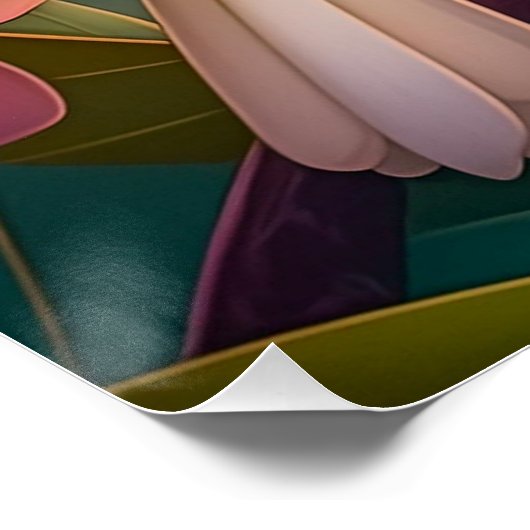 Rainbow Crested Jay Fantasy Bird Perfect Poster (Hoek)