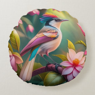 Rainbow Crested Jay Fantasy Bird Rond Kussen