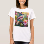 Rainbow Crested Jay Fantasy Bird T-shirt (Voorkant)