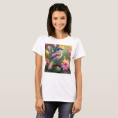 Rainbow Crested Jay Fantasy Bird T-shirt (Voorkant volledig)