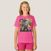 Rainbow Crested Jay Fantasy Bird T-shirt (Voorkant volledig)