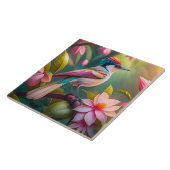 Rainbow Crested Jay Fantasy Bird Tegeltje (Zijkant)