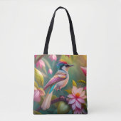 Rainbow Crested Jay Fantasy Bird Tote Bag (Voorkant)