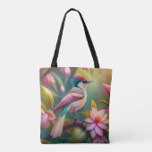 Rainbow Crested Jay Fantasy Bird Tote Bag (Achterkant)