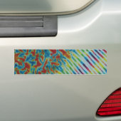 Rainbow Crinkle & Stripe Tie Dye Bumpersticker (Op auto)
