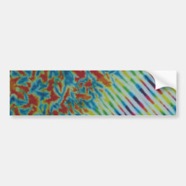 Rainbow Crinkle & Stripe Tie Dye Bumpersticker