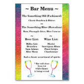 [Rainbow Crinkle Wedding] Heart Bar Menu Groen Kaart (Achterkant)