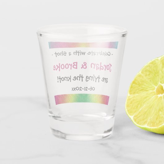 [Rainbow Crinkle Wedding] Vier met een Shot Glas (Achterkant)