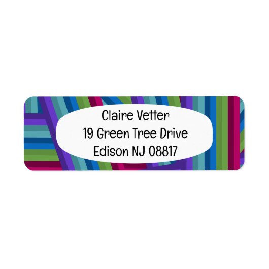 Rainbow Crisscross Etiket (Voorkant)