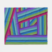 Rainbow Crisscross Fleece Deken (Voorkant (Horizontaal))