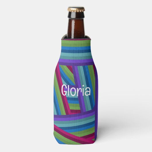 Rainbow Crisscross Flesjeskoeler (Fles Voorkant)