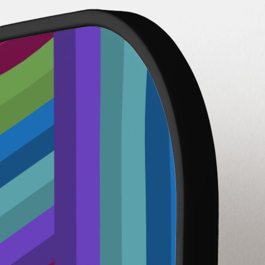 Rainbow Crisscross Pickleball Paddle (Links Detail)