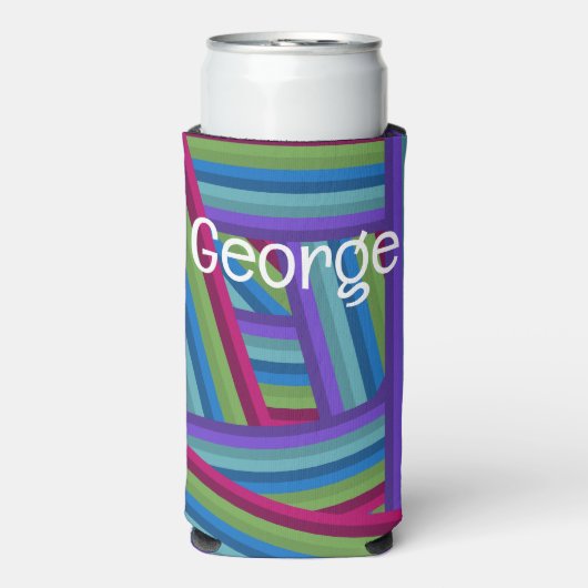 Rainbow Crisscross Seltzer Blikjeskoeler (Seltzer Voorkant)