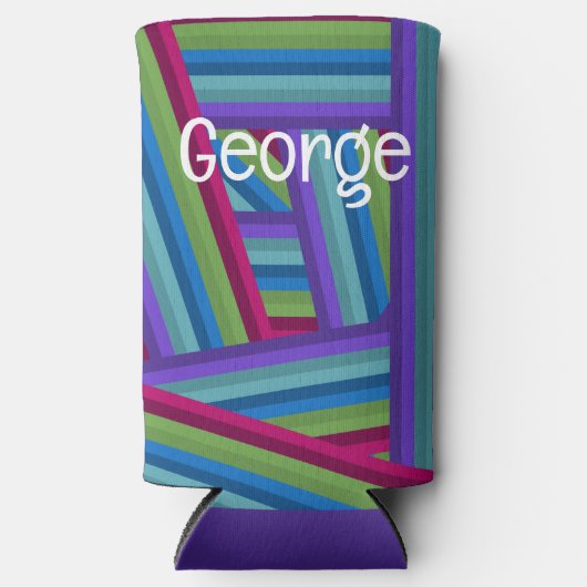 Rainbow Crisscross Seltzer Blikjeskoeler (Voorkant)