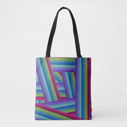 Rainbow Crisscross Tote Bag (Voorkant)