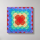 Rainbow Crochet Granny Square Canvas Afdruk (Voorkant)