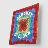 Rainbow Crochet Vierkante Klok (Hoek)