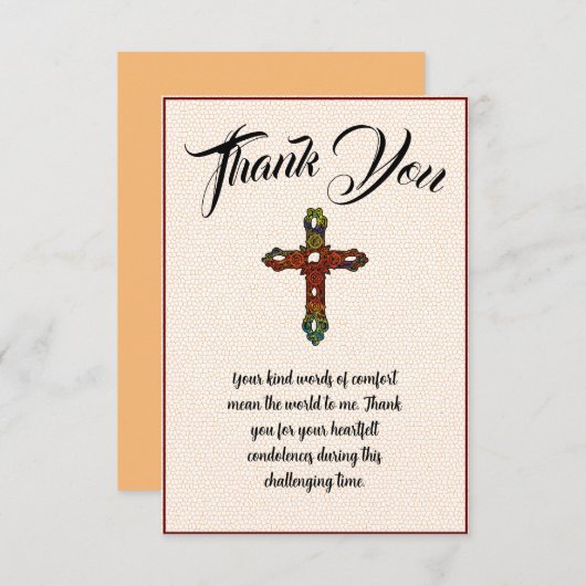 Rainbow Cross Bedankt bericht voor uw condoleances (Voorkant / Achterkant)