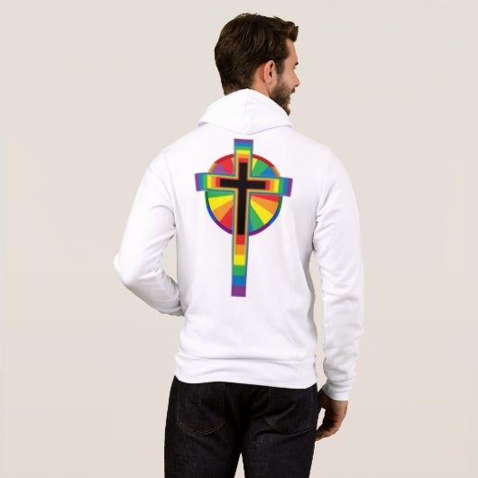 Rainbow Cross Hoodie (Achterkant volledig)