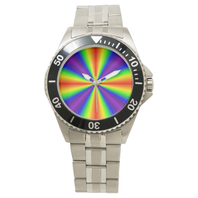 Rainbow Cross Horloge (Voorkant)