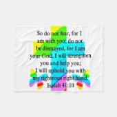  RAINBOW CROSS ISAIAH 41:10 ONTWERP FLEECE DEKEN (Voorkant (Horizontaal))