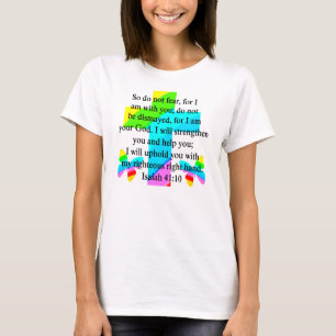 RAINBOW CROSS ISAIAH 41:10 ONTWERP T-SHIRT