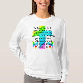  RAINBOW CROSS ISAIAH 41:10 ONTWERP T-SHIRT