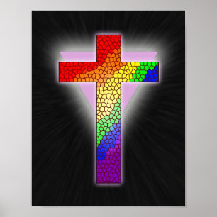 Rainbow Cross-print Poster