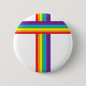 Rainbow CROSS Ronde Button 5,7 Cm (Voorkant)
