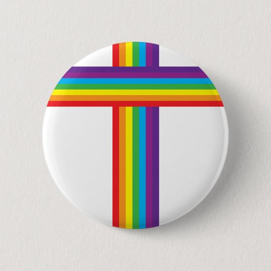 Rainbow CROSS Ronde Button 5,7 Cm (Voorkant)